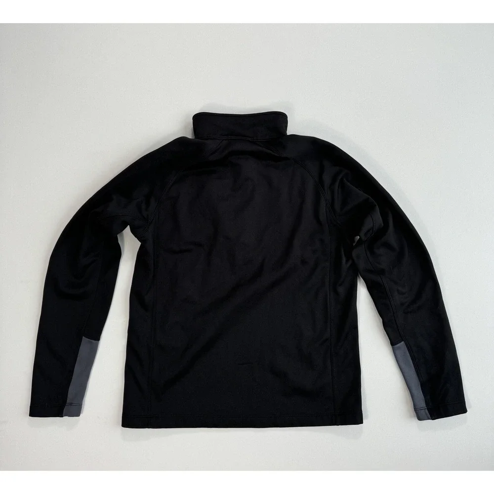 The North Face Mens Medium 1/4 Zip Sweater Pullover Black Active Hiking Fleece